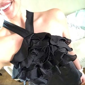 Black sleeveless tie-neck top! NOWT ❤️❤️❤️